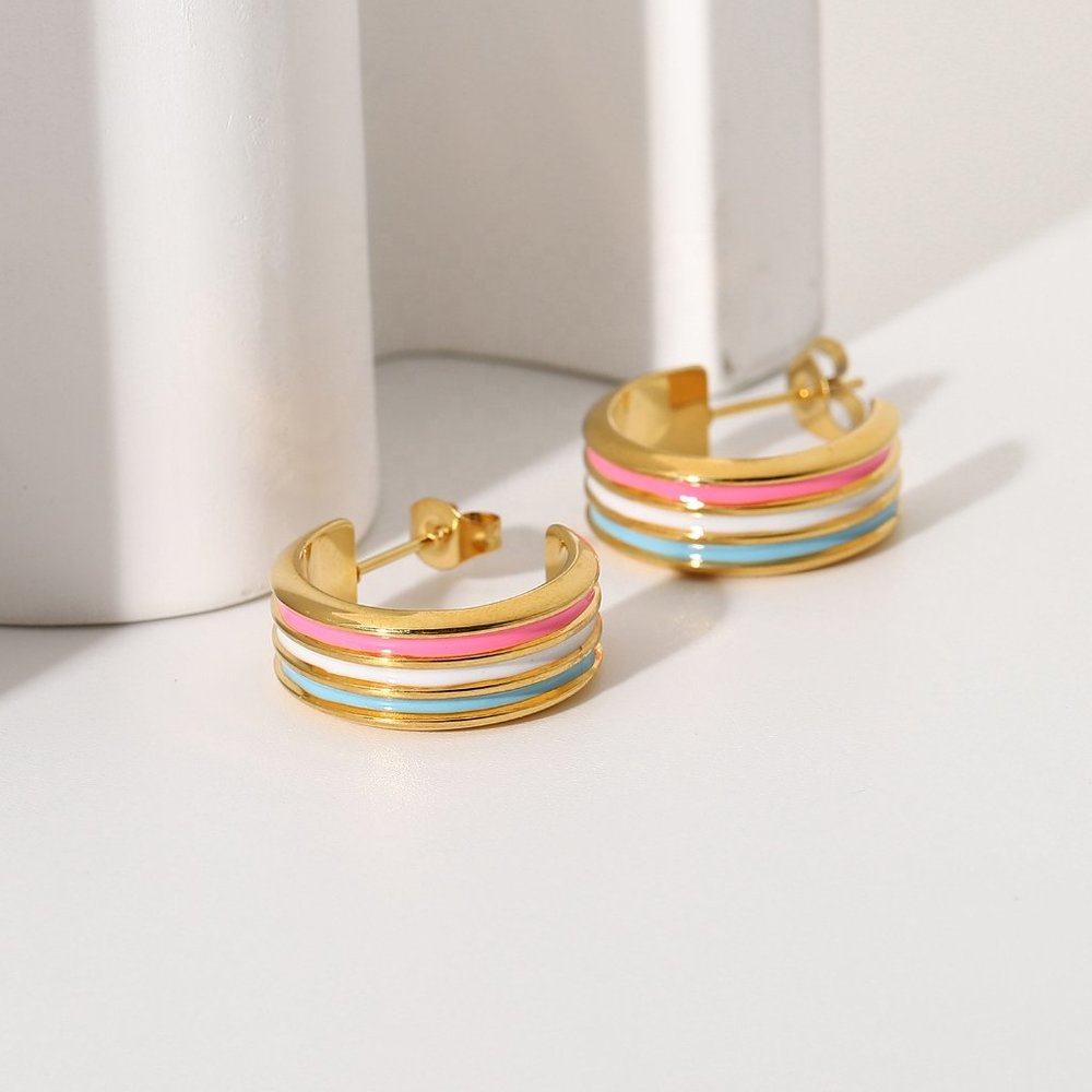 Ella Cotton Candy Hoops - Picture 6 of 8